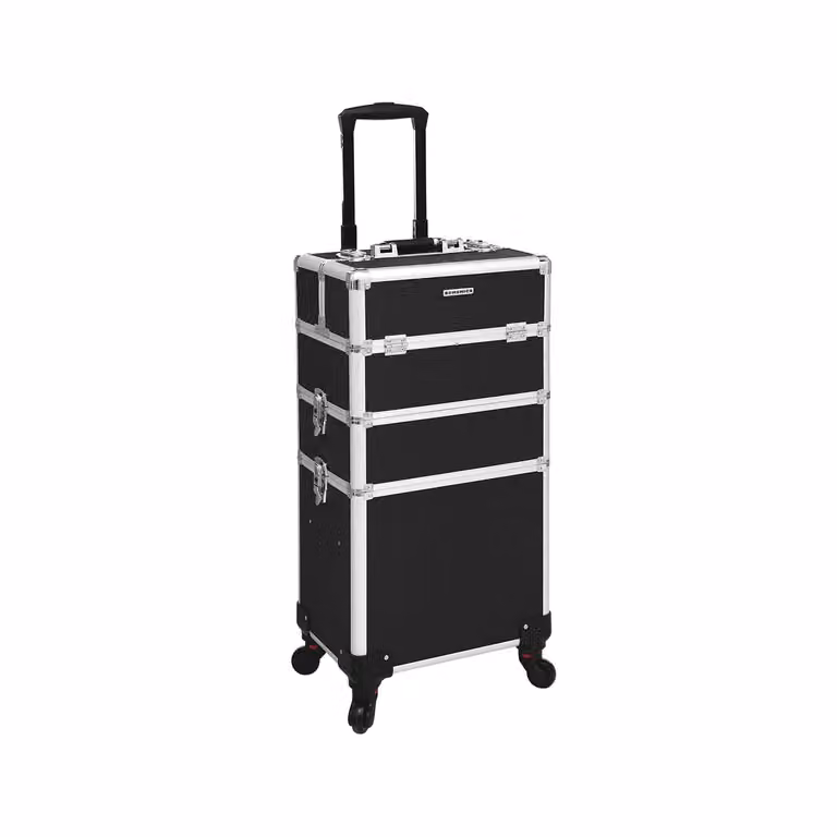Valigetta da Trucco Professionale, Nero / 3 livelli (35 x 25 x 69,8)cm