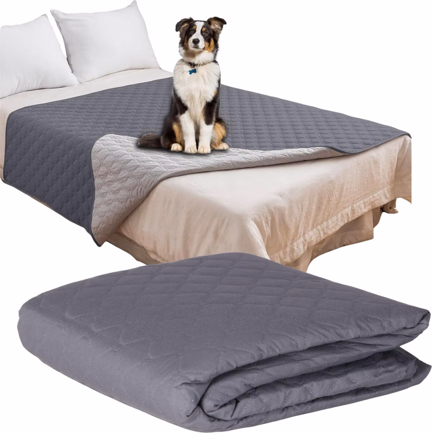 WOBELL | Tappetino protettivo per letto, divano, cane, gatto, animali domestici, antiscivolo 130×210 cm – impermeabile, lavabile a 30°C