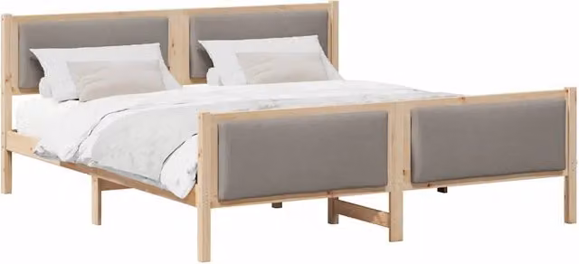 Letto matrimoniale | Letto per adulti | Struttura del letto con testiera Talpa 200 x 200 cm Tessuto