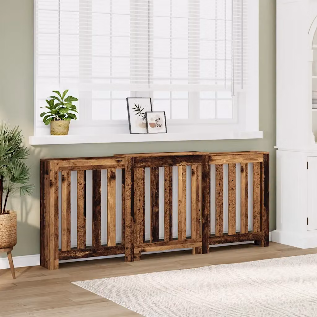 Copertura per radiatori vidaXL in legno color marrone L: 205 cm, P: 21,5 cm, H: 83,5 cm