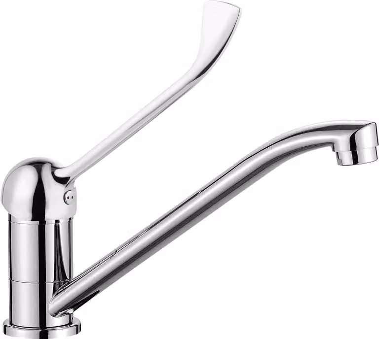 Clinic kitchen faucet with lever