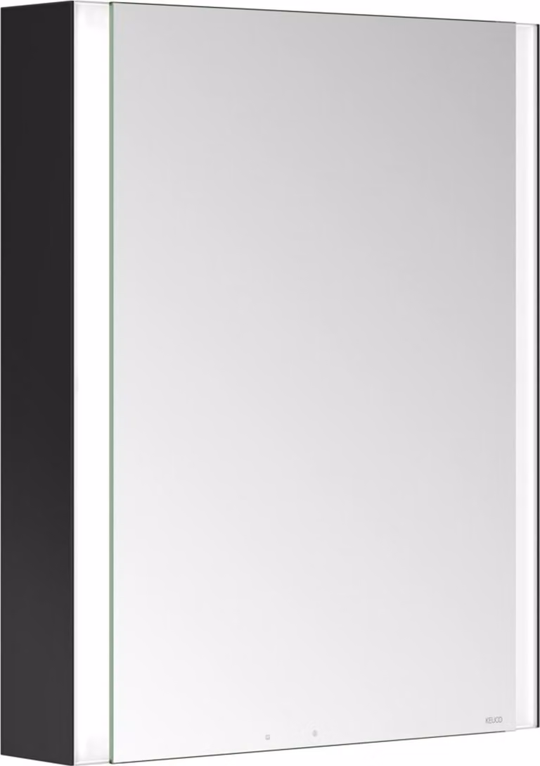 KEUCO SOMARIS Armoire de toilette murale 1 porte, avec miroir chauffant, charnières à gauche, 600mm, 14501371201, 14501371201