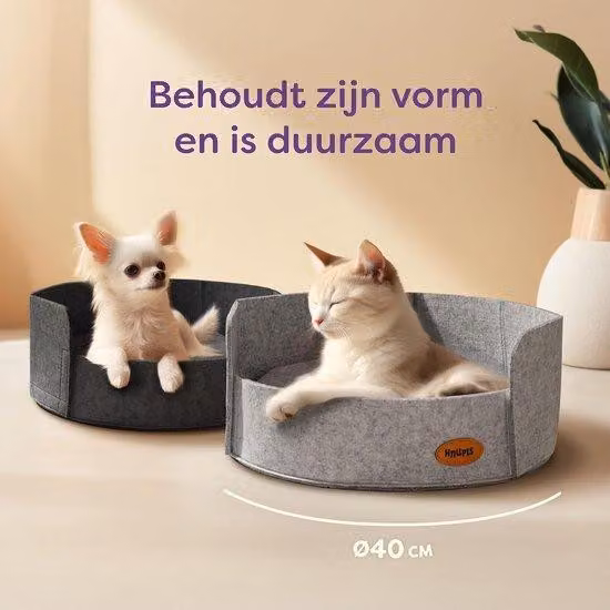 Cuccia per gatti in Pelliccia sintetica, pieghevole, 40 L x 40 L x 16 P, morbida, per cani di piccola taglia