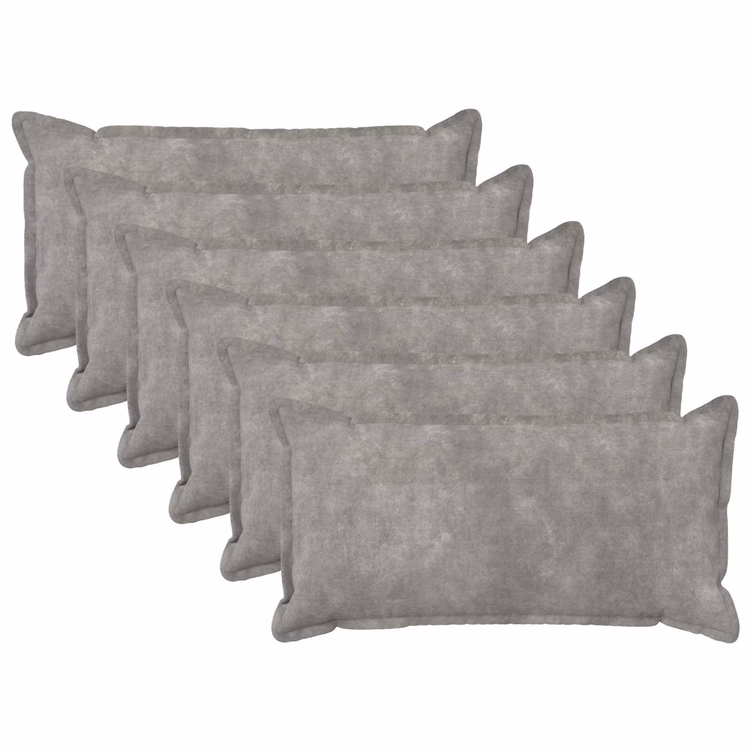 vidaXL Cuscino HOUTEN 6 pz Grigio Chiaro Fleece in microfibra