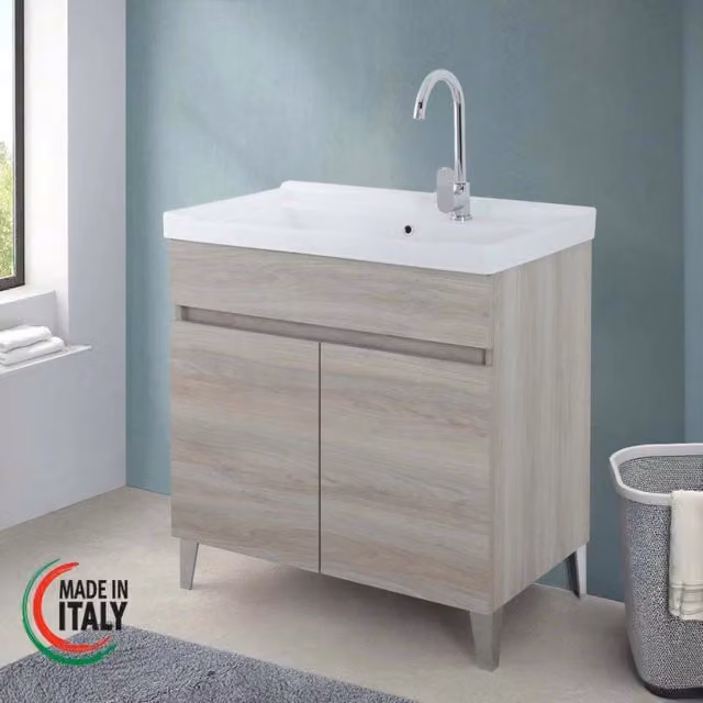 LAVATOIO 80X46,8XH81CM ROVERE GRIGIO