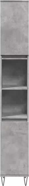 Armadietto da bagno portaoggetti elegante 30 x 30 x 190 cm in legno multistrato grigio cemento 02_0051078