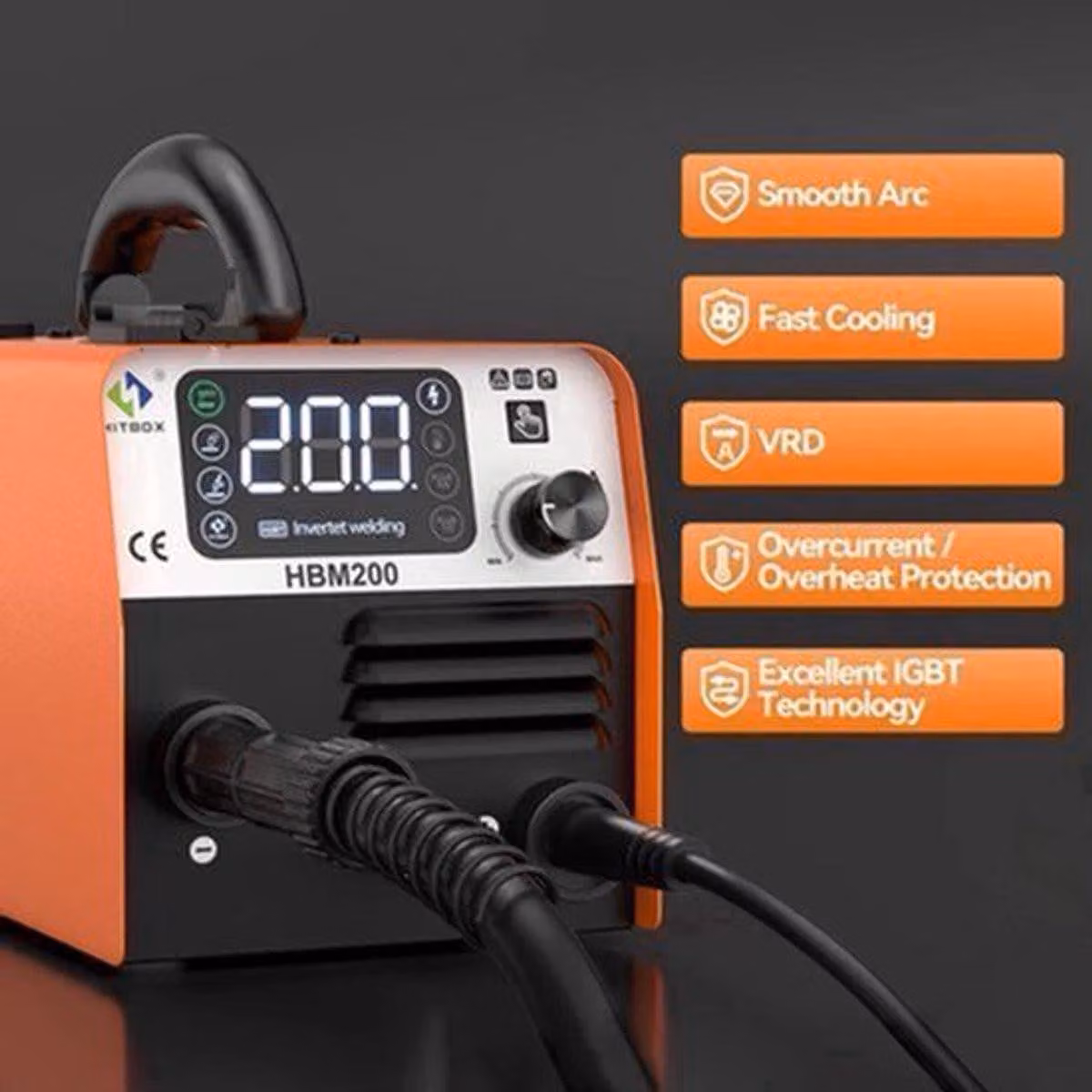 Saldatrice 3 in 1 MIG, LIFT TIG, MMA - Inverter semiautomatica - Saldatura senza gas - Arancione