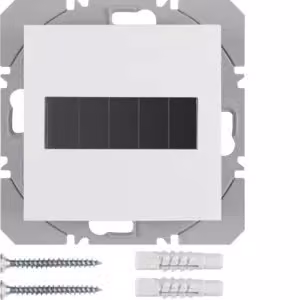 Berker 85655189 Trasmettitore da parete wireless KNX singolo, piatto, a energia solare, quicklink, bianco polare, lucido Berker S.1/B
