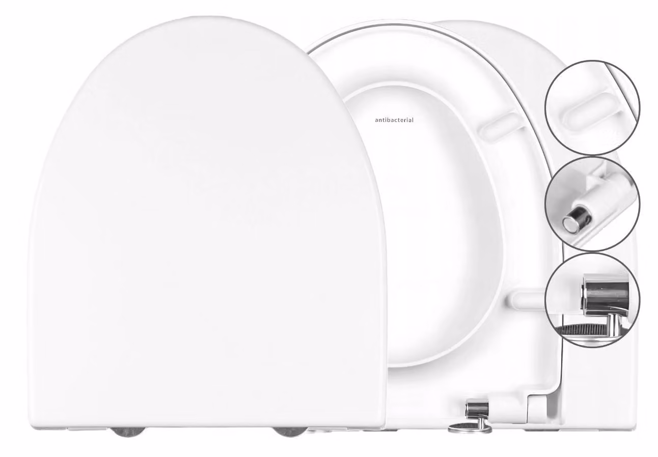 Sedile WC Ramm compatibile con Cersanit Parva (chiusura ammortizzata)