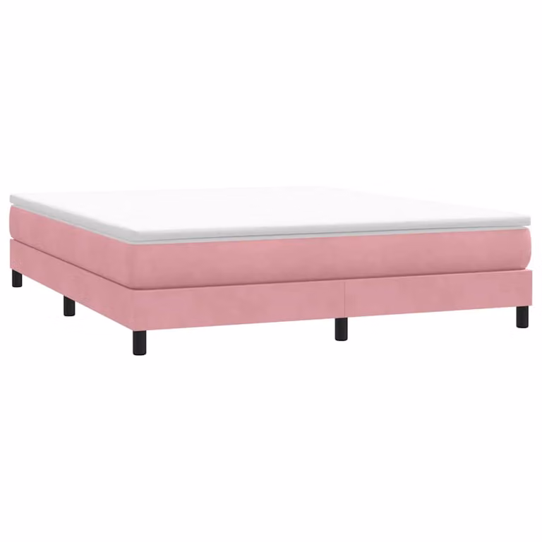 vidaXL Giroletto a Molle in Velluto Rosa L: 183 cm, P: 25 cm, H: 213 cm