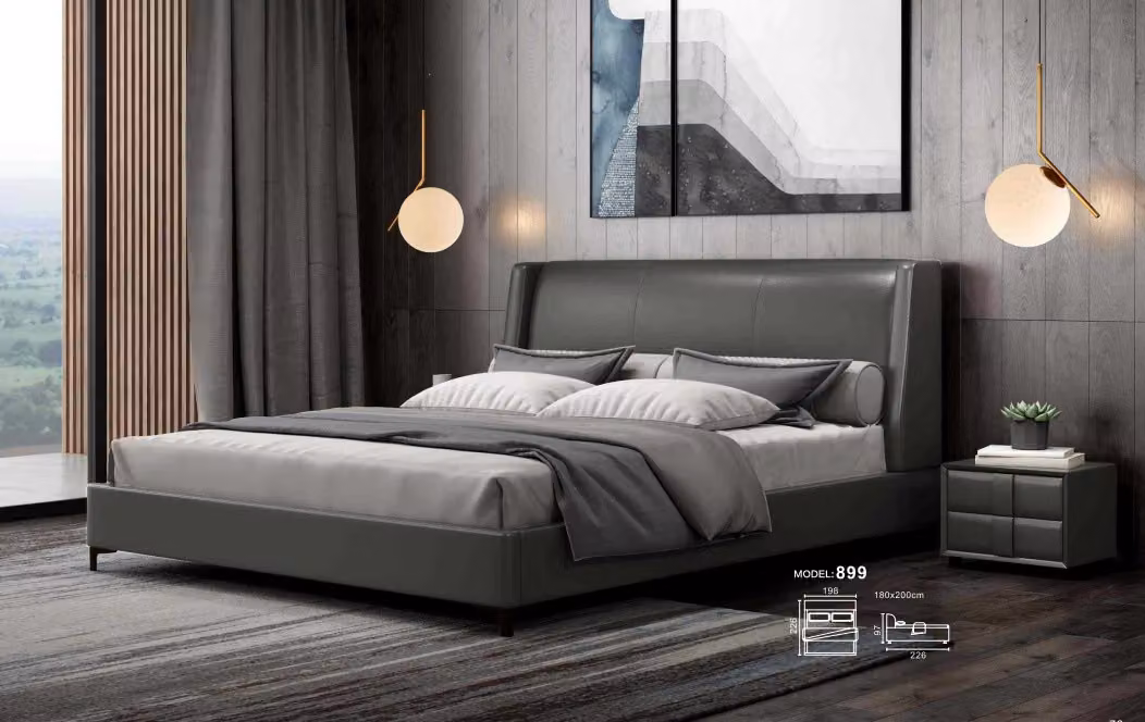 Bett Polster Design Luxus Doppel Hotel Betten Ehe 180x200cm Schlaf Zimmer Metall