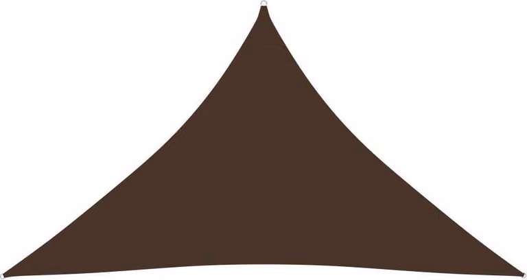 Parasole a Vela Oxford Triangolare 4x4x5,8 m Marrone