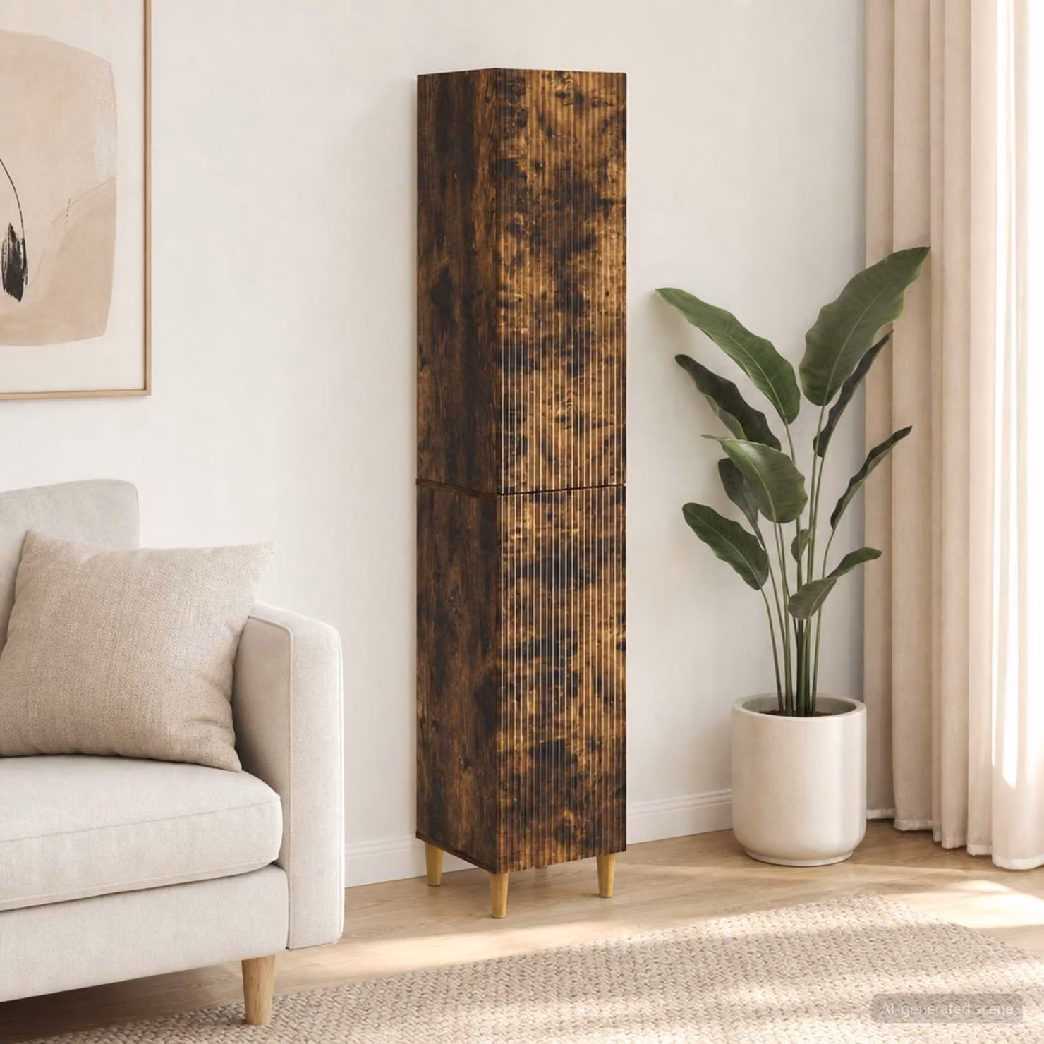 Set di 2 armadi moderni vidaXL con ante scorrevoli in MDF marrone opaco per camera da letto o ufficio