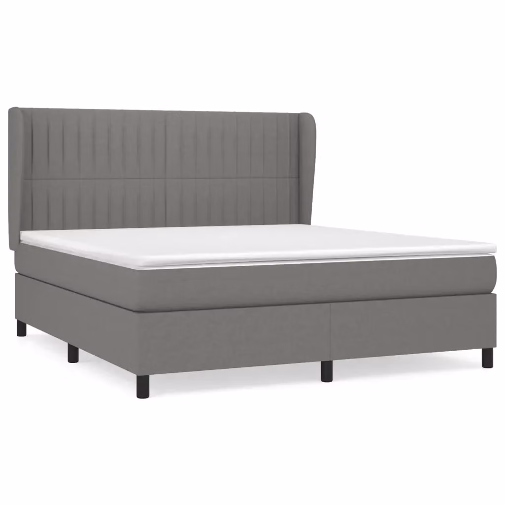 Letto Ibrido vidaXL con Materasso e Struttura in Legno di Larice, Grigio e Bianco, L/P/H: 160 x 200 x 128 cm – 2