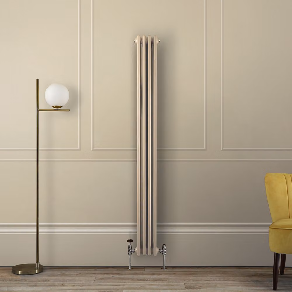 Radiatore Tradizionale Verticale a Doppia Colonna - Marrone (Elk Brown) - 1800mm x 200mm - Regent