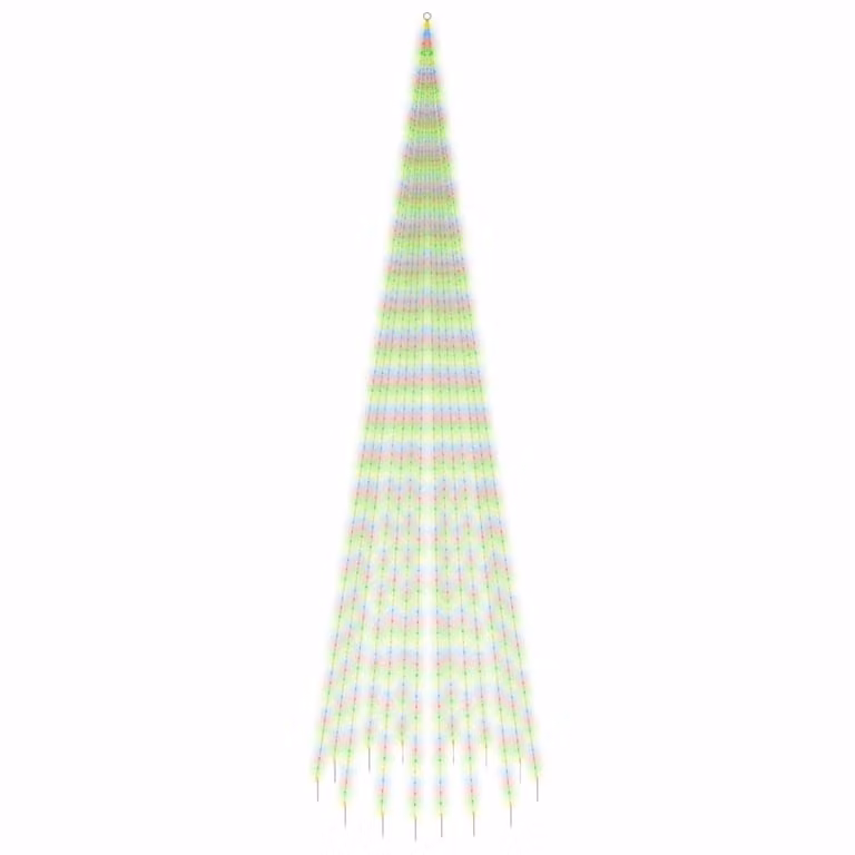 Albero di Natale Pennone Colorato 1134 LED 800 cm