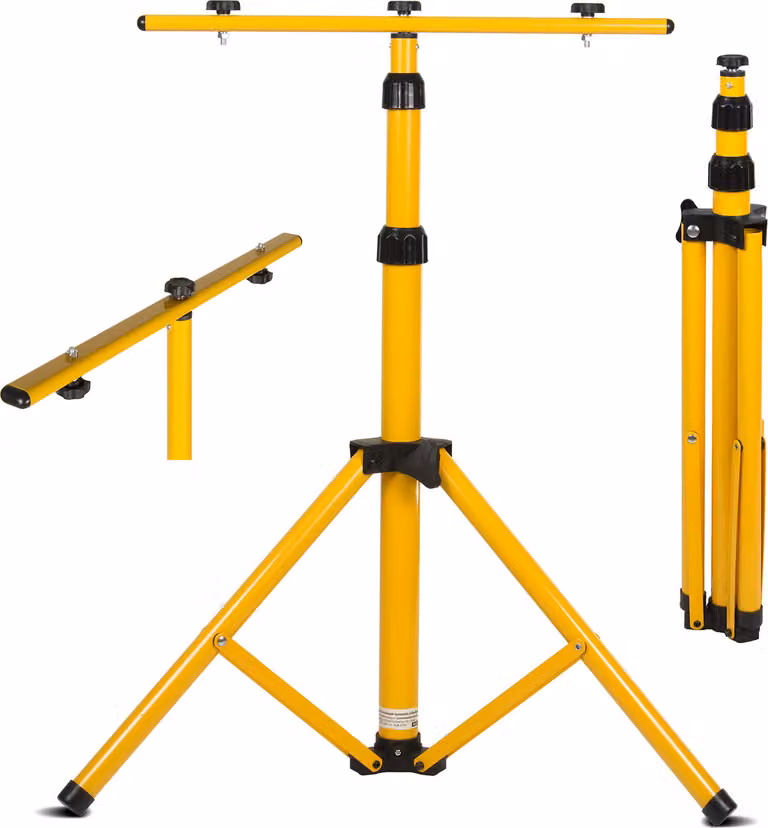 Treppiede per proiettore da costruzione Luce da lavoro per proiettore Stativo per proiettore da costruzione Treppiede telescopico 62-150cm regolabile in altezza in acciaio