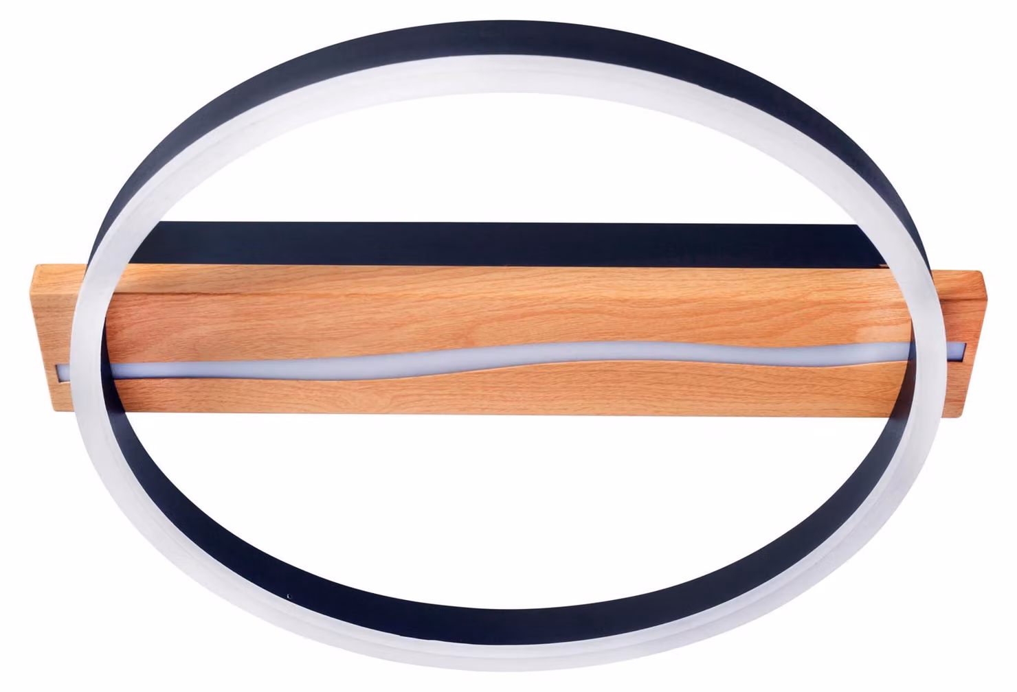 Forlight: plafoniera a LED efficiente, design moderno in nero opalino, resistente alluminio e acrilico, illuminazione per interni ad alta luminosità, Auna Round