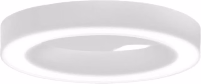 Lampada a soffitto FLOR P/M Gealuce con LED integrato da 50W, luce calda 3000K, dimmerabile, in alluminio bianco e diffusore in metacrilato