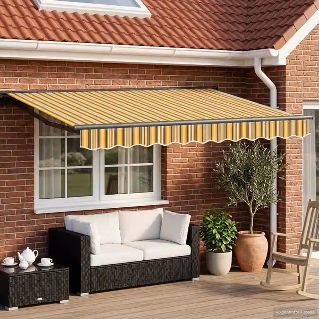 Cornice per Tenda Manuale con LED 3 x 2,5 m 3420811