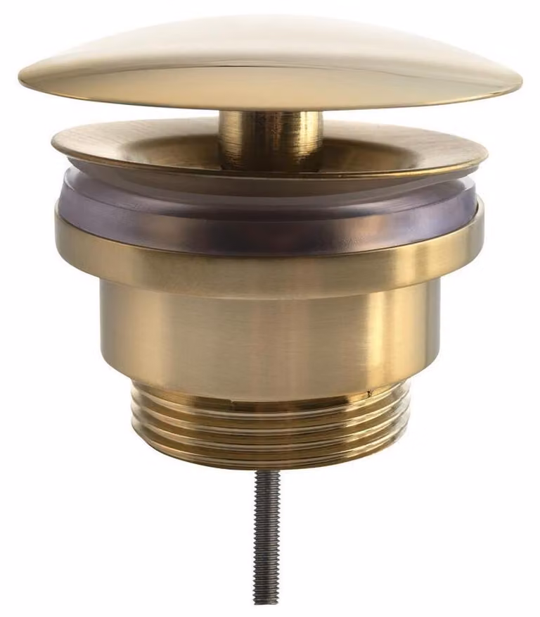 Piletta a scomparsa non bloccabile 5/4", tappo grande, h. 5-55 mm, oro