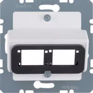 Berker 14611909 Piastra centrale per doppio modulo Reichle&De-Massari bianco polare, opaca/vellutata Piastra centrale