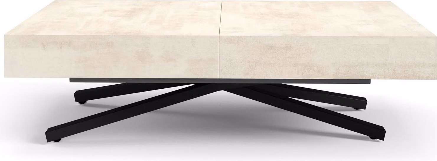 FURNLUX Tavolino Sanna X White 80cm / Colore principale: Bianco / Dimensioni: 80 x 80 x 200 cm