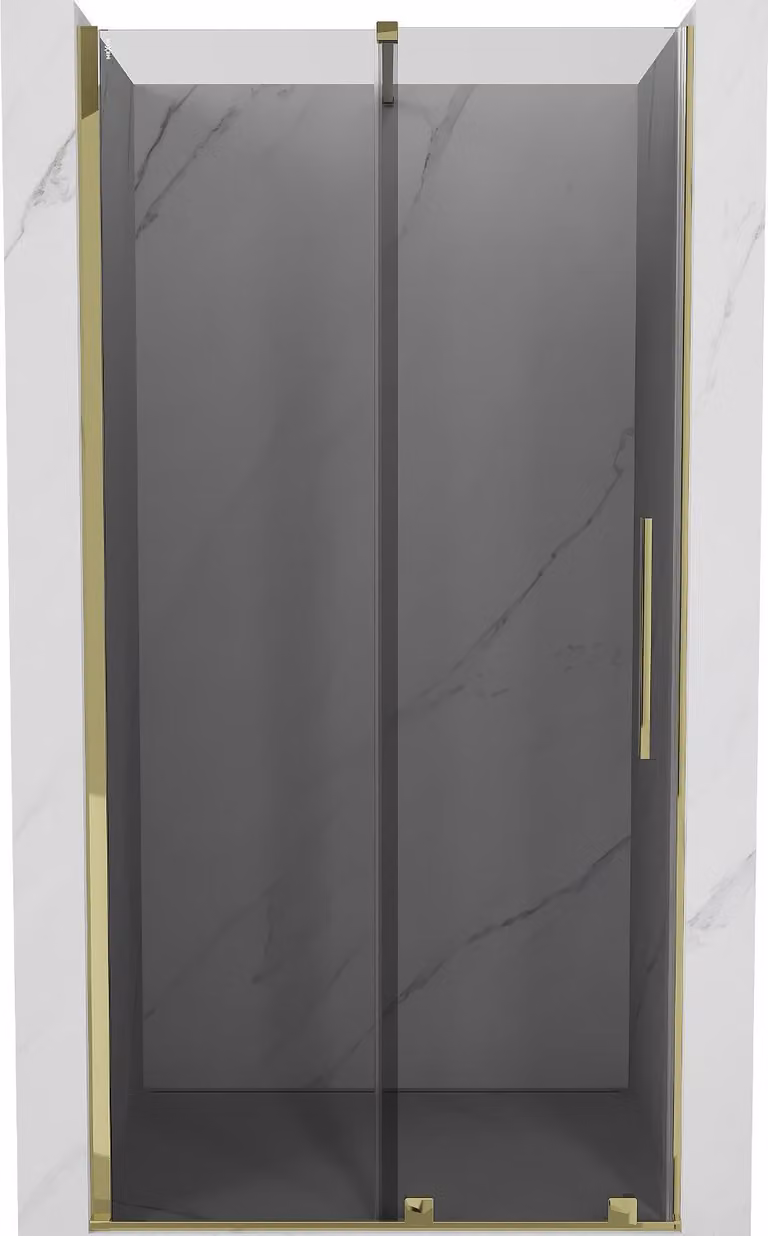 Mexen Velar porta doccia scorrevole 120 cm, grafite, oro - 871-120-000-41-50