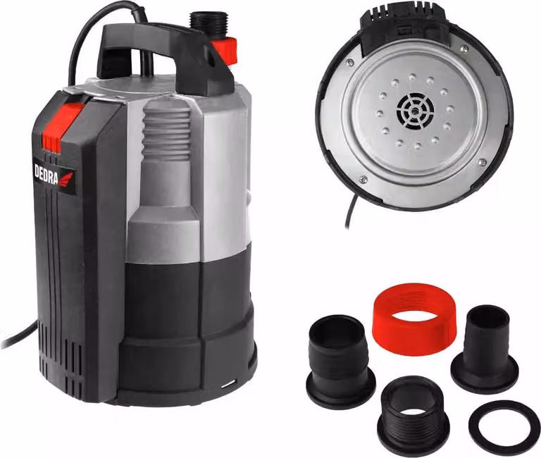 Pompa Sommersa Per Acqua Pulita E Sporca Da Giardino Dedra Ded8848, Pompa Ad Aspirazione Piatta, 350W