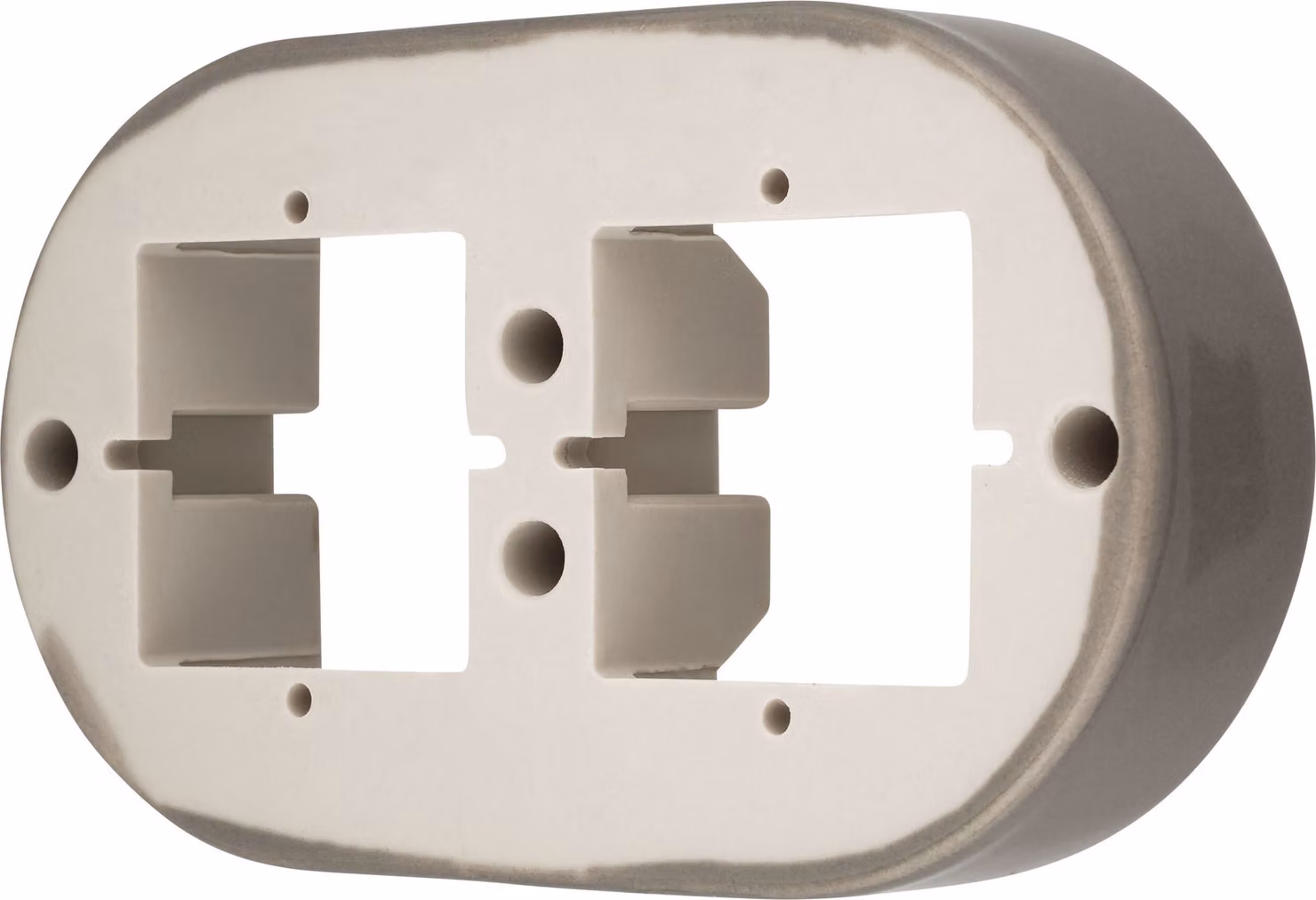 Cornice retrò in porcellana da esterno a 2 ingressi I PR1 grigio beige