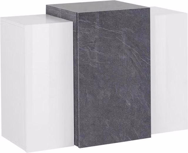 Pensile 3 Ante 90x38x65,5 cm Coro Bianco Lucido e Ardesia