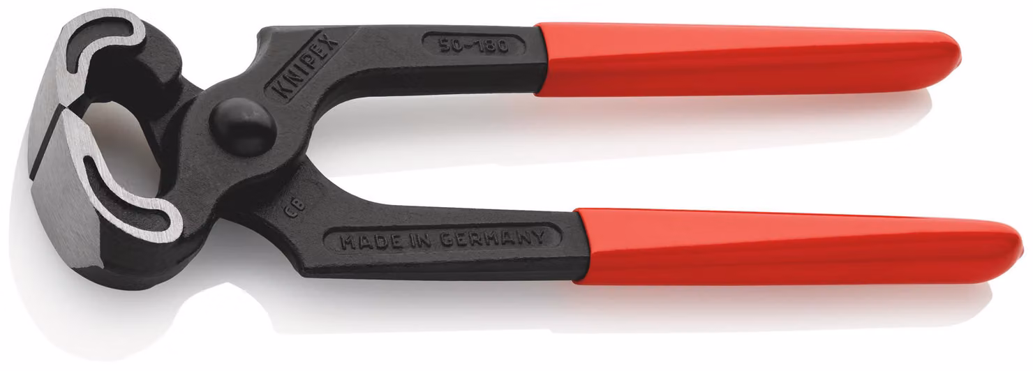 KNIPEX 50 01 180 Pinze con rivestimento in plastica nero atramentate 180 mm