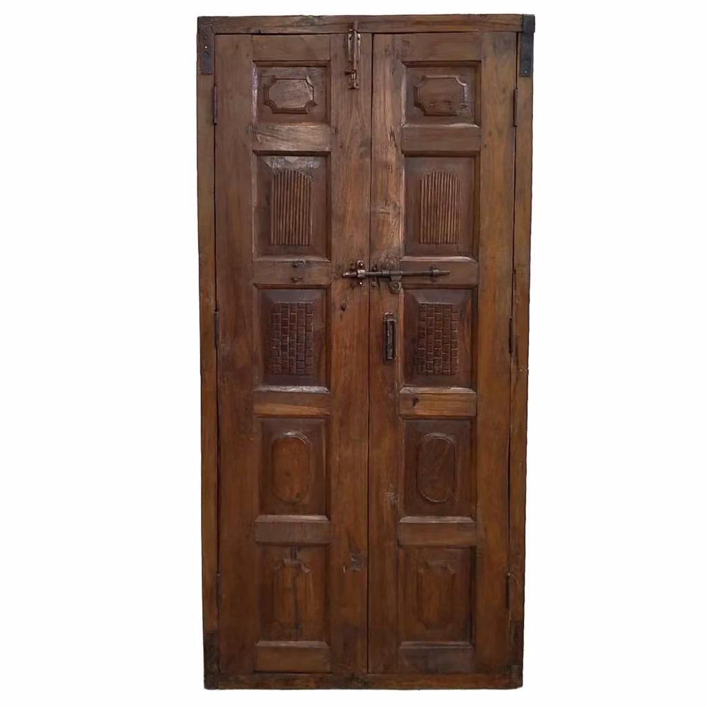 Porta in legno fatta a mano WANDERLUST DECO marrone L: 97 cm, P: 8 cm, H: 194 cm – 2