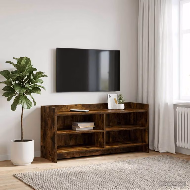 Mobile TV vidaXL in legno ingegnerizzato Rovere Fumo, L 100 cm x P 33 cm x H 47 cm