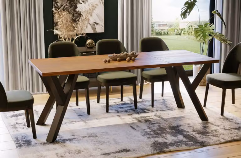 Tavolo da pranzo Endo-Möbel Pier 130cm - 210cm tavolo da cucina allungabile con struttura in metallo (rovere Stirling)