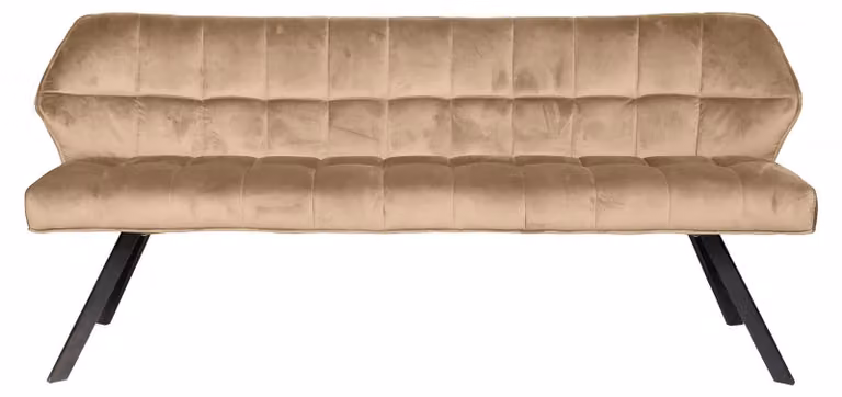 Divano da sala da pranzo FURNLUX Raster Champagne e Nero 180 cm / Colore principale: beige / Dimensioni: 180 x 81 x 58 cm