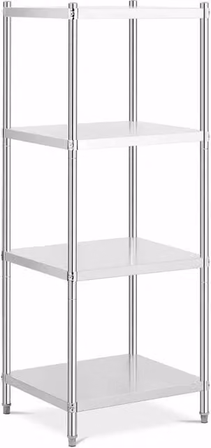 Scaffalatura in acciaio inox 70 x 60 x 180 cm portata 200 kg modello professionale 14_0005185