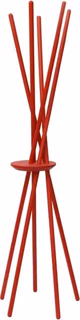 Appendiabiti da Terra 172x53x48 cm in Legno Rosso