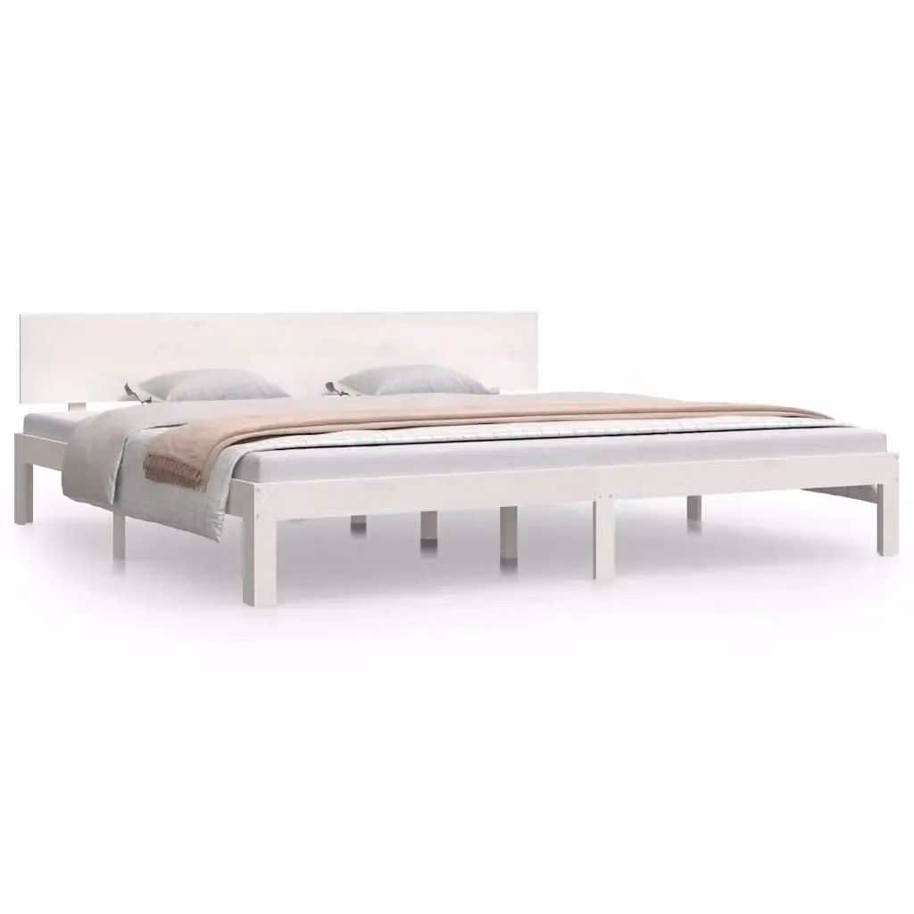 Giroletto vidaXL in legno massello di pino bianco con doghe in legno L/P/H: 200 x 200 x 205,5 cm – 2