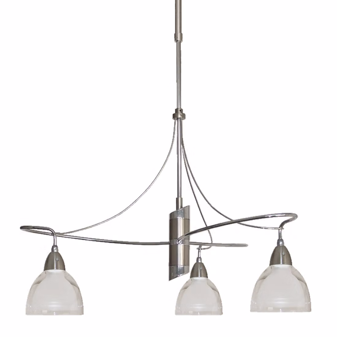 CARRAT plafoniera 3xE14/40W, cromo/bianco L: 510, H: 825, attacco E14, dimmerabile