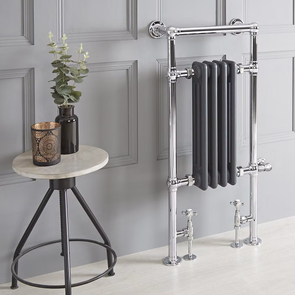Scaldalviette Misto Antracite Elizabeth - 930 x 450mm - Scelta di Termostati & Copri Cavo