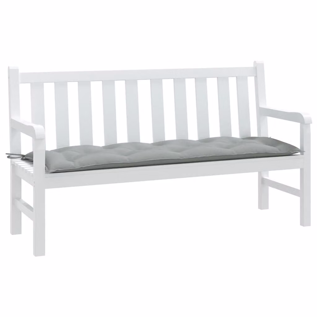 Cuscino per panca da giardino vidaXL Grigio, L 150 x P 50 x H 7 cm, in tessuto resistente ai raggi UV