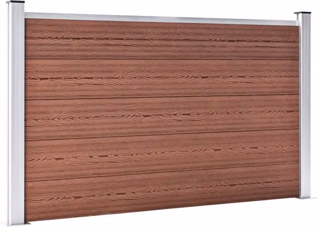 Pannello di recinzione in WPC vidaXL marrone L: 872 cm, H: 106 cm