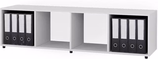 Scaffale Ludus Vicco Bianco con 2 scatole pieghevoli H: 142.5 cm, L: 36.2 cm, P: 33.0 cm