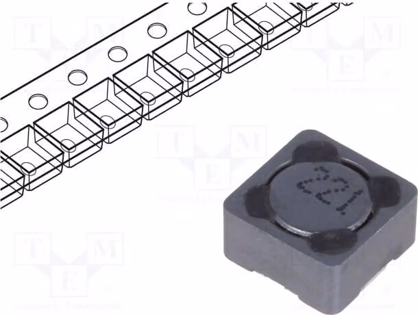 5 resistenze a filo: resistenza 1,17Ω, corrente 360mA, induttanza 220uH, montaggio superficiale (SMD), tolleranza 20%, dimensioni 7,3x7,3x4,5mm, modello PCS74MT221, per applicazioni SMD
