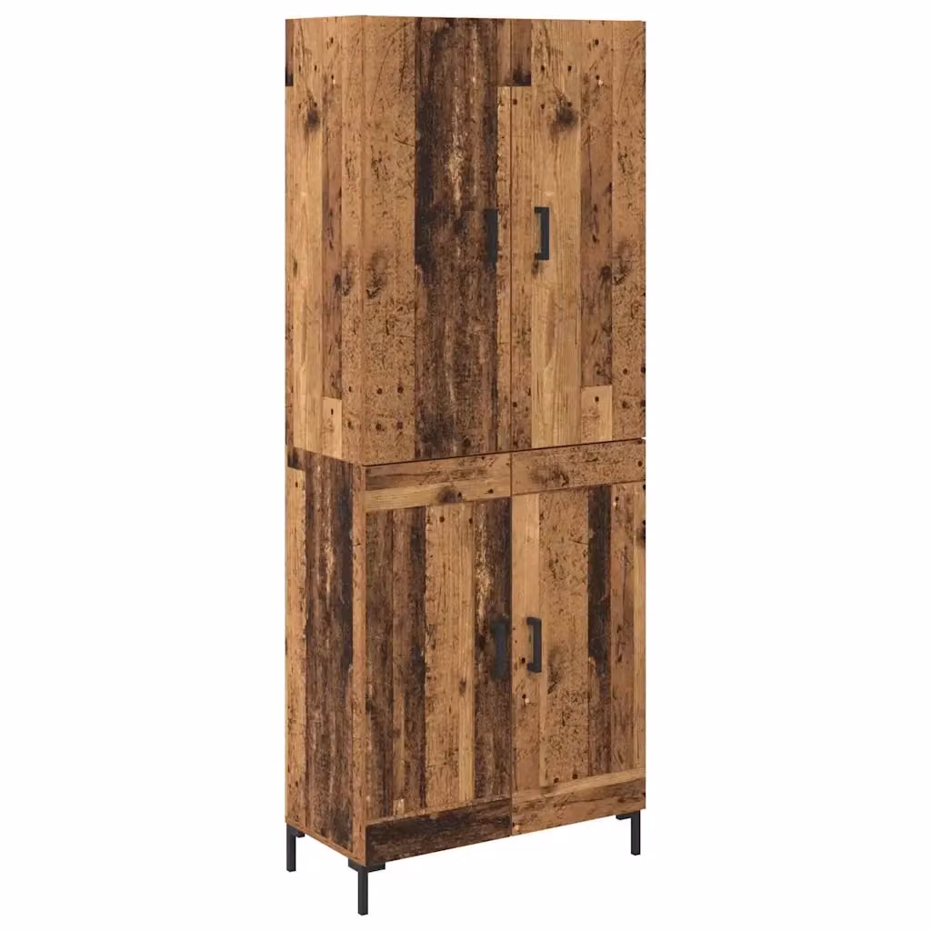 Credenza moderna vidaXL in legno marrone con ante a battente e ripiani interni, L/P/H: 69,5 x 34 x 180 cm – 2