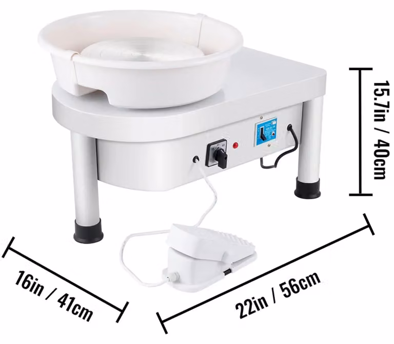 Tornio elettrico per Vetroceramica, 280W - piatto girevole da 25 cm con pedale
