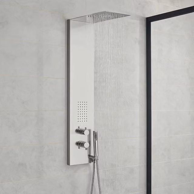 Colonna doccia 3 funzioni acciaio inox bocchetta idro lombare 20x50x110 cm *** finitura- cromo lucido, confezione 1