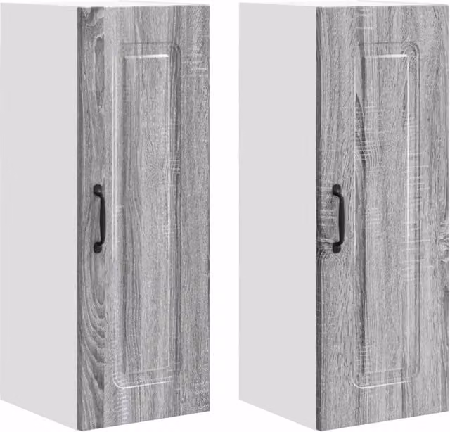 Set di 2 pensili da cucina pratici design moderno 30 x 31 x 80 cm in legno ingegnerizzato grigio sonoma 02_0053696