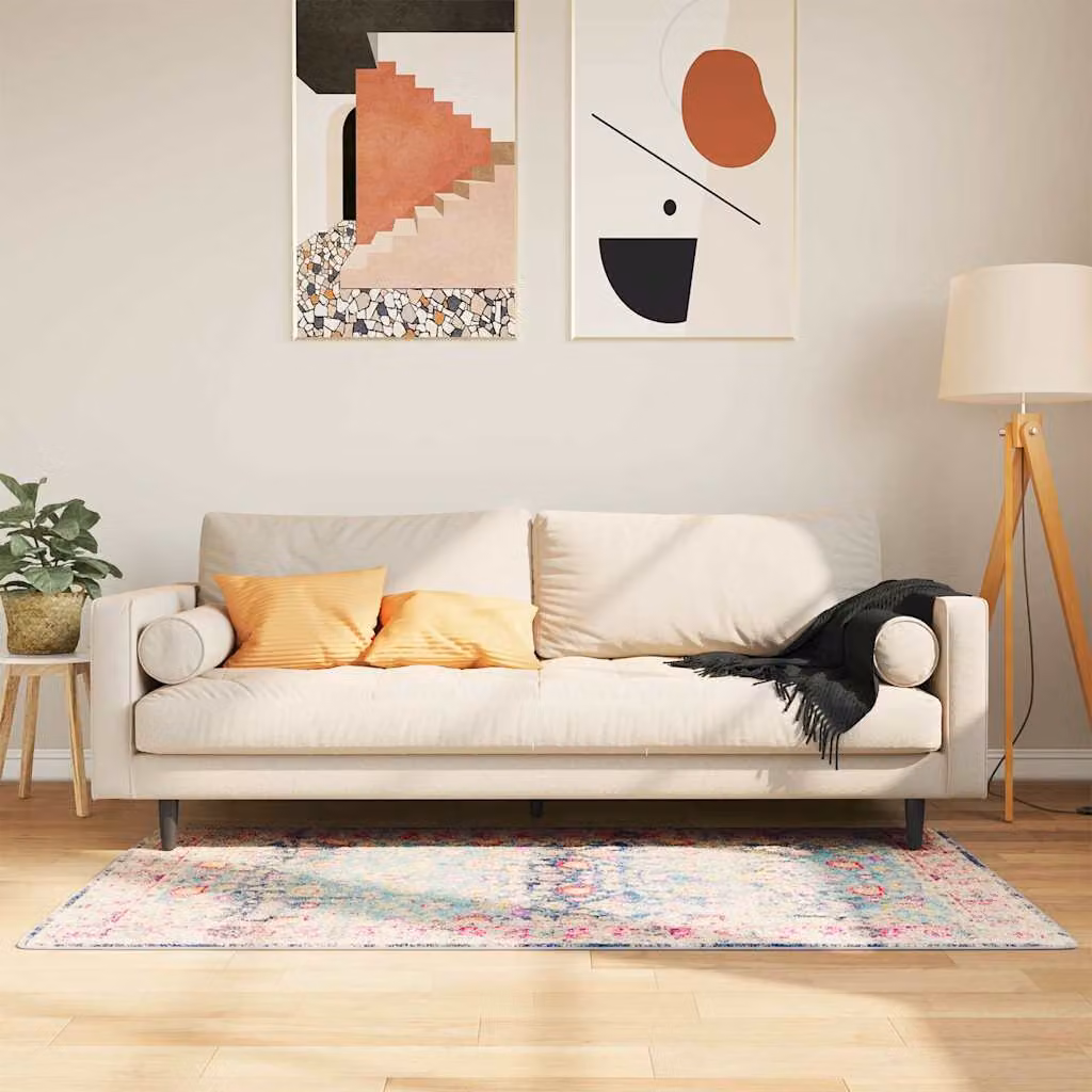 Tappeto lavabile vidaXL con design astratto moderno multicolore blu L: 150 cm, P: 80 cm